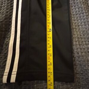 Adidas Black Athletic Pants with Classic White Stripes XL